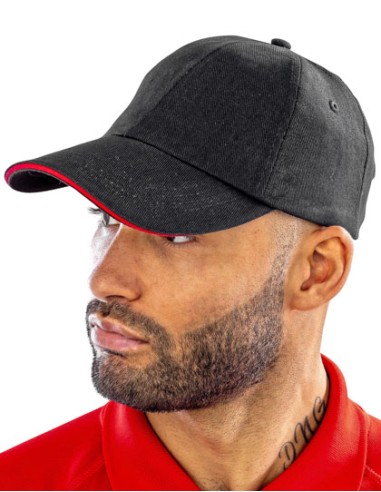 RES-RC050X-Brushed Cotton Decorators Cap With Sandwich Peak